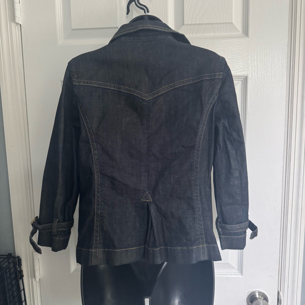 Vintage Ann Taylor Denim Double Breasted Jacket - Size XS - Picture 4 of 6